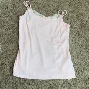 Light pink lace tank top